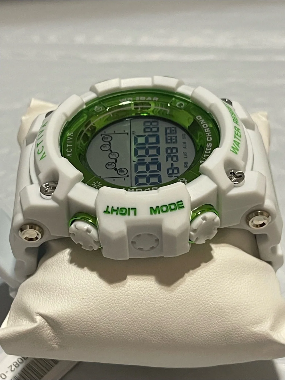 Activa Digital Essentials Unisex 50mm White and Green Tone Case new